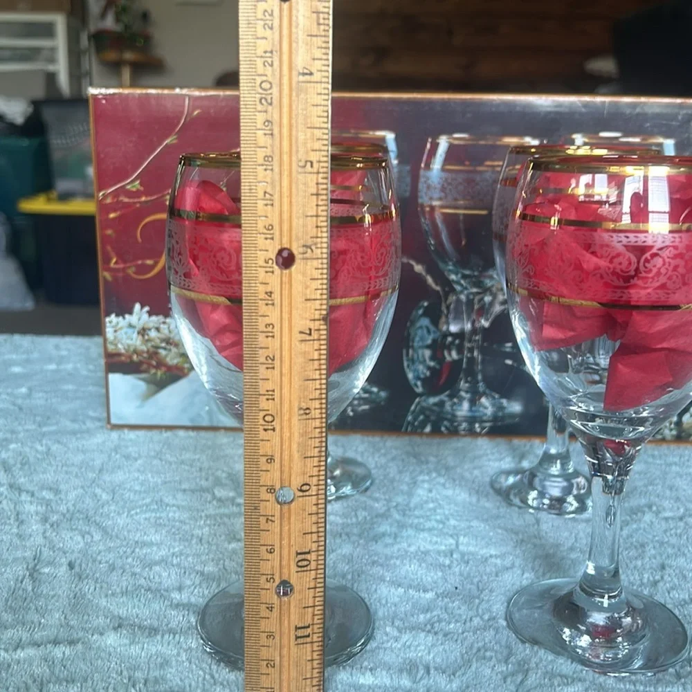 VINTAGE PALOMA‎ 24K GOLD CRYSTAL STEMWARE - Picture 5 of 6